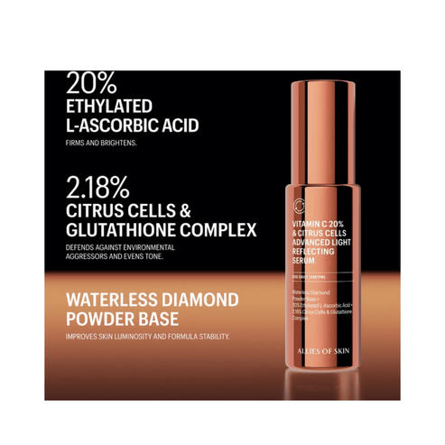 Comhghuaillithe Skin 20% Vitimín C Brighten + Séiream daingean