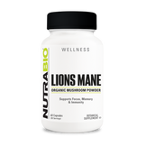 NutraBio Organic Lions Mane (500mg) - 60 Capsules