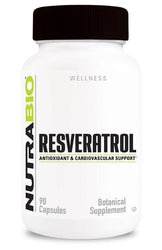 NutraBio Resveratrol (500mg) - 90 Vegetable Capsules