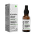 Kinvara 24HR Rosehip Face Serum in amberkleurige pompfles met verpakking, ondersteunt hydratatie van de huid en herstel van de barrière voor gezicht en hals.