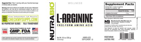NutraBio Arginine Powder