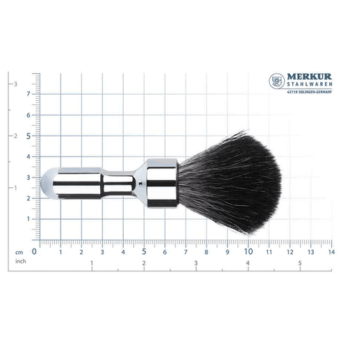 MERKUR Shaving Brush 1701 with Vegan Synthetic Hair in Bright Chrome