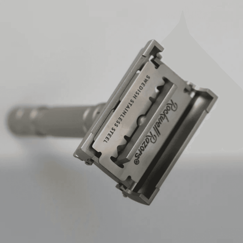 Rockwell T2 Adjustable Twist-To-Open Stainless Steel DE Safety Razor - Matte Silver