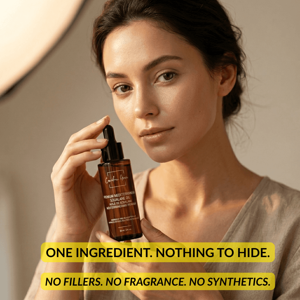 Canadian Grace Premium Mediterranean Squalane Oil | Pre-Makeup Ritual Oil for Smooth, Hydrated Skin