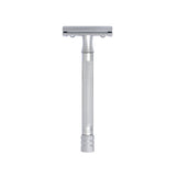 Merkur 3-Piece DE Safety Razor, Closed Comb, Knurled Extra Long Handle, Matte Chrome