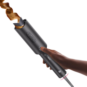 TYMO CURLPRO Automatic Rotating Curling Iron - Beach Waves Curling Wand, Portable Hair Curler, 500 Million Ionic, Dual Voltage & Lightweight for Travel, Ceramic Coating, Metallic Gray 1 1/4 inch 🍁 All In One Marketplace Canada