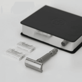 Rockwell T2 Adjustable Twist-To-Open Stainless Steel DE Safety Razor - Matte Silver