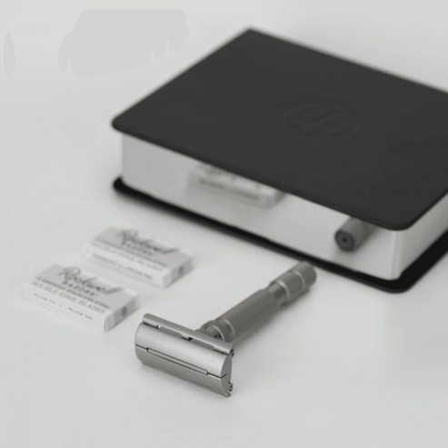 Rockwell T2 Adjustable Twist-To-Open Stainless Steel DE Safety Razor - Matte Silver