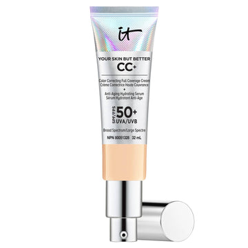 IT Cosmetics Your Skin But Better CC+ Cream, Light Medium (W) - Color Correcting Cream, Full-Coverage Foundation, Anti-Aging Serum & SPF 50+ Sunscreen - Natural Finish - 1.08 fl oz 🍁 All In One Marketplace Canada