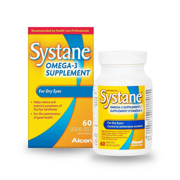 Systane Omega-3 Supplement for Dry Eyes, Eye Supplement for Adults, Tear Film Support, Tear film Support, Ocular Supplement for Dry Eyes - 60 Liquid Gels 🍁 All In One Marketplace Canada