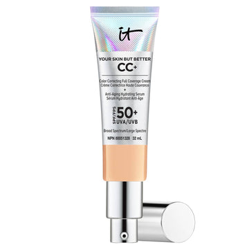 IT Cosmetics Your Skin But Better CC+ Cream, Neutral Medium (W) - Color Correcting Cream, Full-Coverage Foundation, Anti-Aging Serum & SPF 50+ Sunscreen - Natural Finish - 1.08 fl oz 🍁 All In One Marketplace Canada