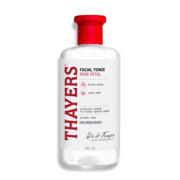 Thayers Witch Hazel Face Toner, With Rose Petal, Aloe Vera, Glycerin, No Alcohol, Glass Skin, Reduces Pores, Smoothes Texture, 8 Hour Hydration, Suitable For All Types From Dry To Oily, Vegan, 355ml 🍁 All In One Marketplace Canada