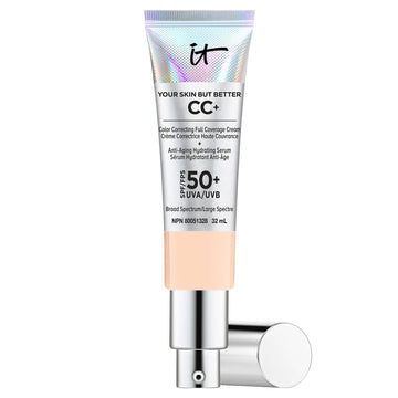 IT Cosmetics Your Skin But Better CC+ Cream, Fair Beige - Color Correcting Cream, Full-Coverage Foundation, Anti-Aging Serum & SPF 50+ Sunscreen - Natural Finish - 1.08 fl oz 🍁 All In One Marketplace Canada