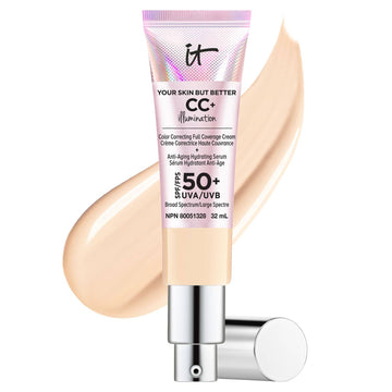 IT Cosmetics Your Skin But Better CC+ Cream Illumination, Light (W) - Color Correcting Cream, Full-Coverage Foundation, Anti-Aging Serum & SPF 50+ Sunscreen - Radiant Finish - 1.08 fl oz 🍁 All In One Marketplace Canada