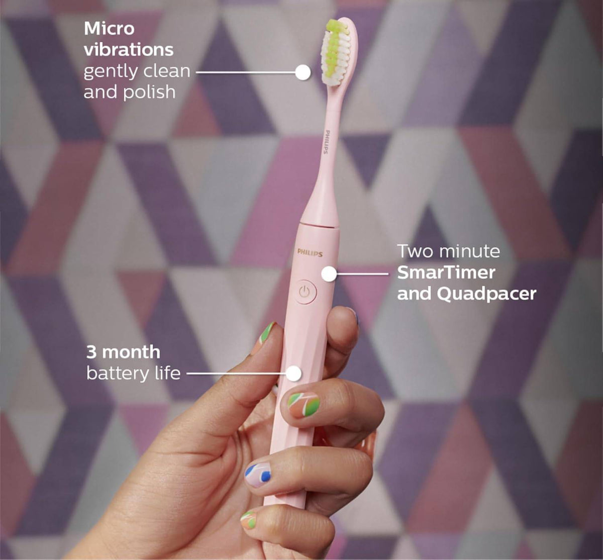 Philips One by Sonicare Battery Toothbrush, Brush Head Bundle, Manhattan Pink, BD3003/AZ 🍁 All In One Marketplace Canada