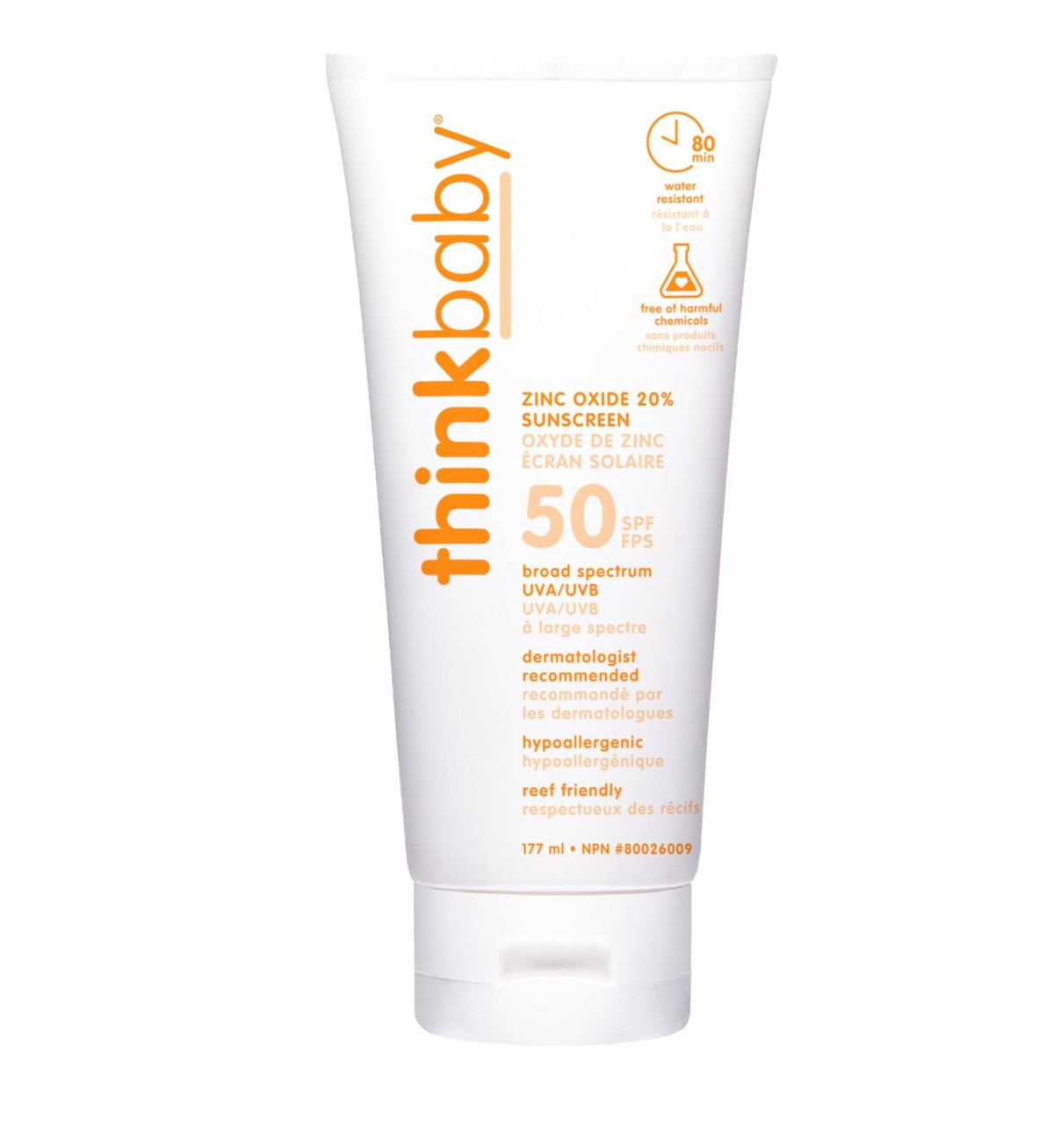 Thinkbaby - Safe Sunscreen SPF 50+, Broad Spectrum Protection - 6oz 🍁 All In One Marketplace Canada