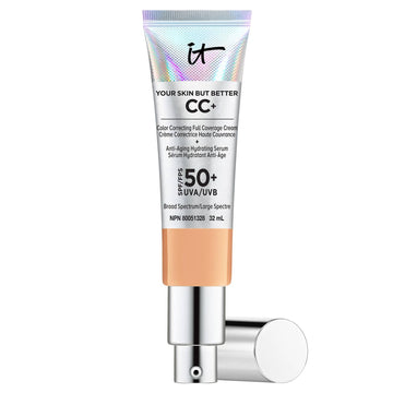 IT Cosmetics Your Skin But Better CC+ Cream, Neutral Tan (W) - Color Correcting Cream, Full-Coverage Foundation, Anti-Aging Serum & SPF 50+ Sunscreen - Natural Finish - 1.08 fl oz 🍁 All In One Marketplace Canada