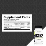 NutraBio Vitamin D3 K2 (5000 IU D3, 180 MCG K2)