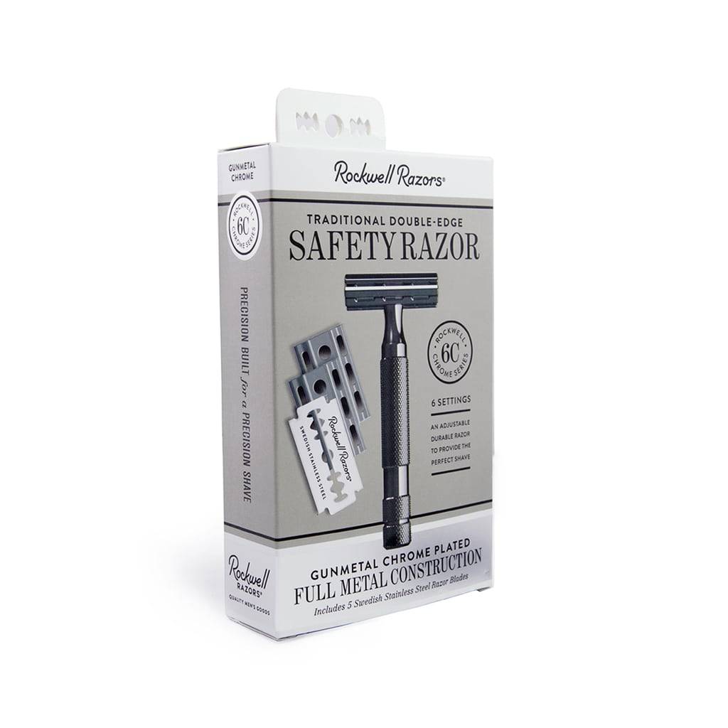 Rockwell 6C Adjustable Safety Razor - Gunmetal Chrome (Beginner Friendly)