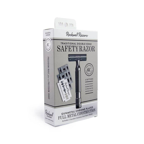 Rockwell 6C Adjustable Safety Razor - Gunmetal Chrome (Beginner Friendly)
