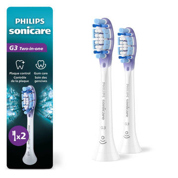 Philips Sonicare G3 Two-in-One Brush Heads, 2-Pack, 6 Month Supply, White 🍁 All In One Marketplace Canada