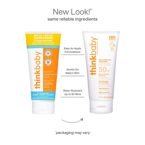 Thinkbaby - Safe Sunscreen SPF 50+, Broad Spectrum Protection - 6oz 🍁 All In One Marketplace Canada