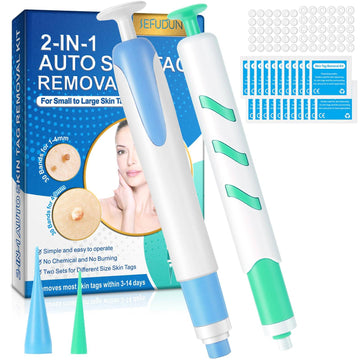 Skin Tag Tool，For Small to Large Skin Tags 1-9mm Painless Skin Tag Removal Kit Tools with 60 Removal Bands And 36 Repair Patches & 20 pcs Cleansing Wipes Easy to Use 🍁 All In One Marketplace Canada