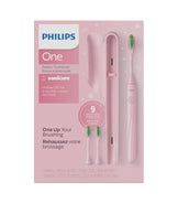 Philips One by Sonicare Battery Toothbrush Holiday Pack with 3 Brush Heads, Manhattan Edition