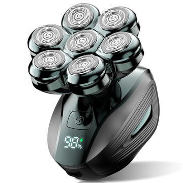 Head Shavers for Bald Men: Upgraded Detachable Head Shaver - IPX7 Waterproof Wet or Dry Electric Razor for Men - 7D LED Display Rechargeable Shaving Grooming Kit with Type-C Charge (Olive Green) 🍁 All In One Marketplace Canada