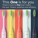 Philips One by Sonicare Battery Toothbrush Holiday Pack with 3 Brush Heads, Manhattan Edition