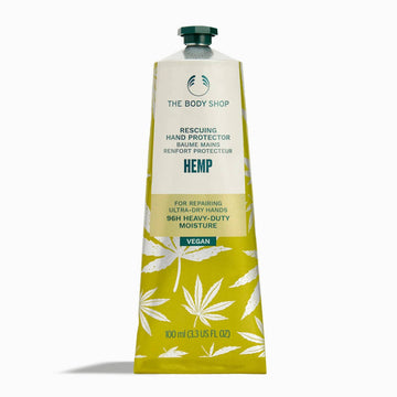 The Body Shop Hemp Hand Protector 100ml, Hard-Working Hand Cream for Very Dry, Cracked Hands, Non-Greasy 96-Hour Moisture with Community Fair Trade Hemp Seed Oil, Fast-Absorbing for Working Hands 🍁 All In One Marketplace Canada