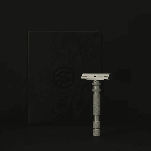 Rockwell T2 Adjustable Twist-To-Open Stainless Steel DE Safety Razor - Matte Silver