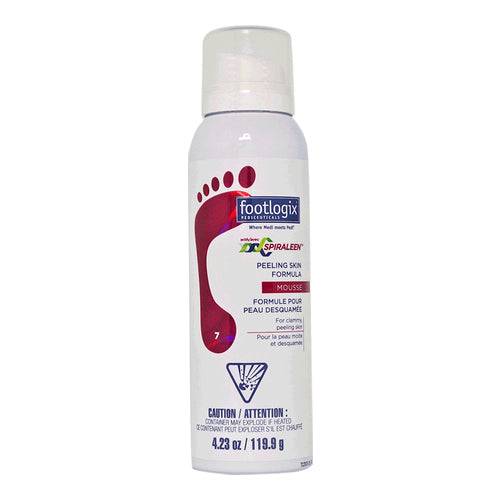 Footlogix #7 Anti-Fungal Peeling Skin Formula in 4.23 oz spray bottle for treating foot fungus, itching, and peeling skin. Ideal nail care treatment.