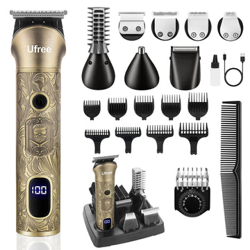 Ufree Beard Trimmer for Men, Electric Razor Shaver, Cordless Hair Clipper Shaving Kit for Mustache Body Nose Ear Hair Facial, Adjustable Beard Grooming Kit Birthday Gifts for Men 🍁 All In One Marketplace Canada