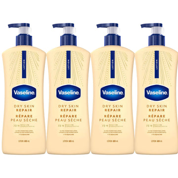 Vaseline Dry Skin Repair Lotion Ultra-Hydrating 72H Moisture, 600mL, 4-Pack 🍁 All In One Marketplace Canada