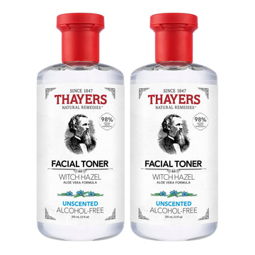 THAYERS Alcohol-Free Witch Hazel Unscented Face Toner Skin Care with Aloe Vera, Natural Gentle Facial Toner, for All Skin Types, Duo Pack (2 x 355mL) 🍁 All In One Marketplace Canada