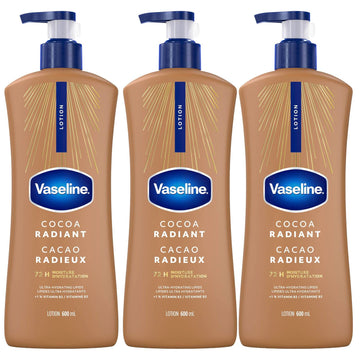 Vaseline Cocoa Radiant Lotion Ultra-Hydrating 72H Moisture, 600mL, 3-Pack 🍁 All In One Marketplace Canada