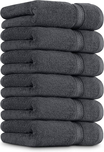 Utopia Towels 6 Pack Premium Hand Towels, 16 by 28 inches, 100% Ring Spun Cotton, Soft and Absorbent 600 GSM Towels for Bathroom, Gym, and Hotel, Grey 🍁 All In One Marketplace Canada