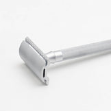 Merkur 3-Piece DE Safety Razor, Closed Comb, Knurled Extra Long Handle, Matte Chrome