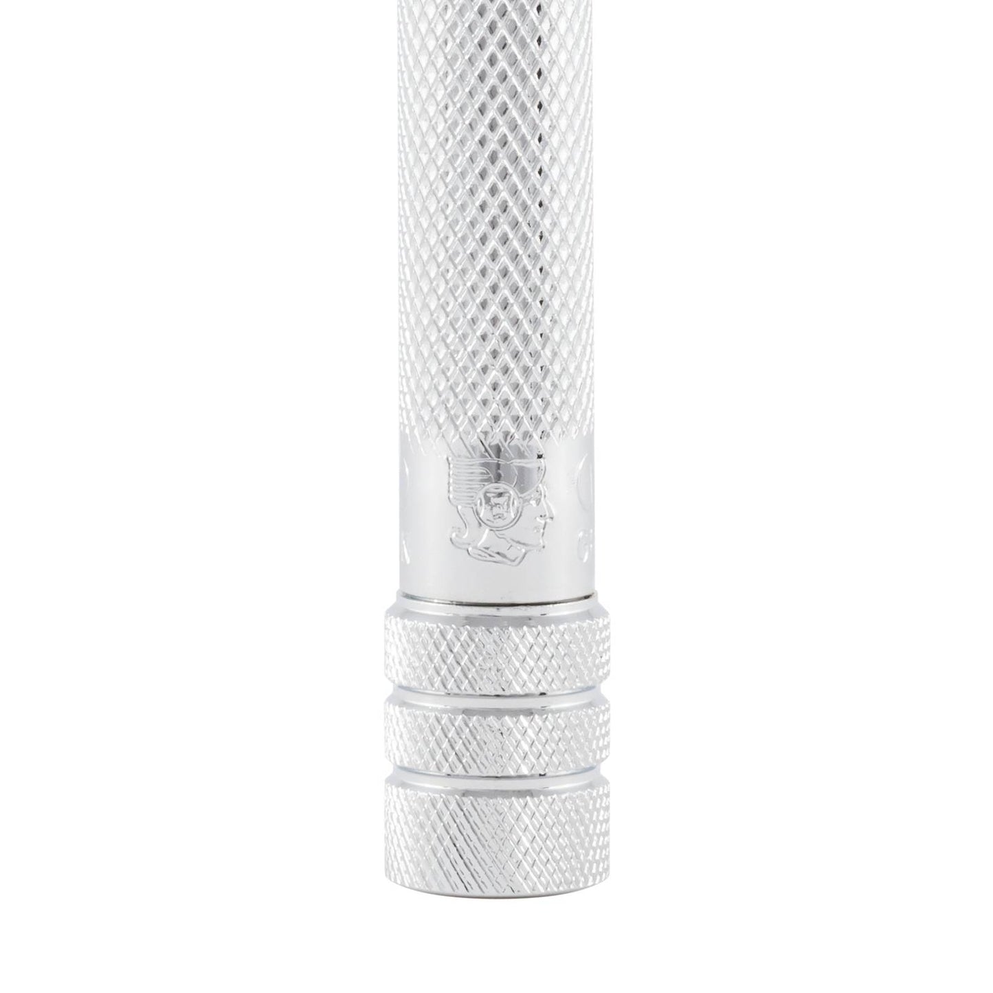Merkur 23C 3-Piece DE Safety Razor, Closed Comb, Knurled Extra Long Handle, Chrome