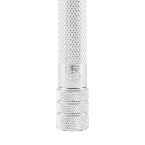 Merkur 23C 3-Piece DE Safety Razor, Closed Comb, Knurled Extra Long Handle, Chrome