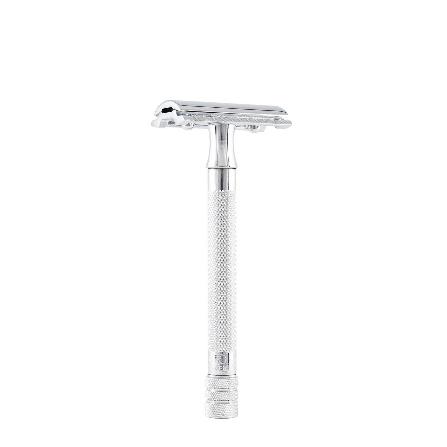 Merkur 23C 3-Piece DE Safety Razor, Closed Comb, Knurled Extra Long Handle, Chrome