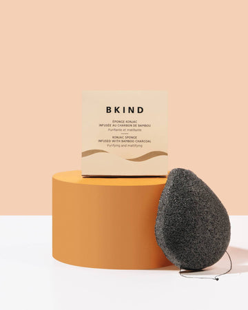 BKIND - Konjac Facial Sponge - Bamboo Charcoal