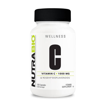 NutraBio Vitamin C 1000mg with Rose Hips