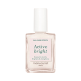 Manucurist Active Bright nail polish bottle with brightening and strengthening formula for natural shine. Ideal for nail care routines.
