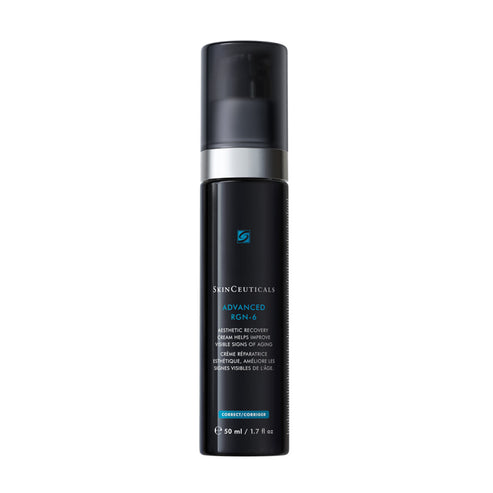 Front view of SkinCeuticals Advanced RGN-6, a laser-inspired anti-aging moisturizer targeting fine lines, redness, and post-procedure skin.