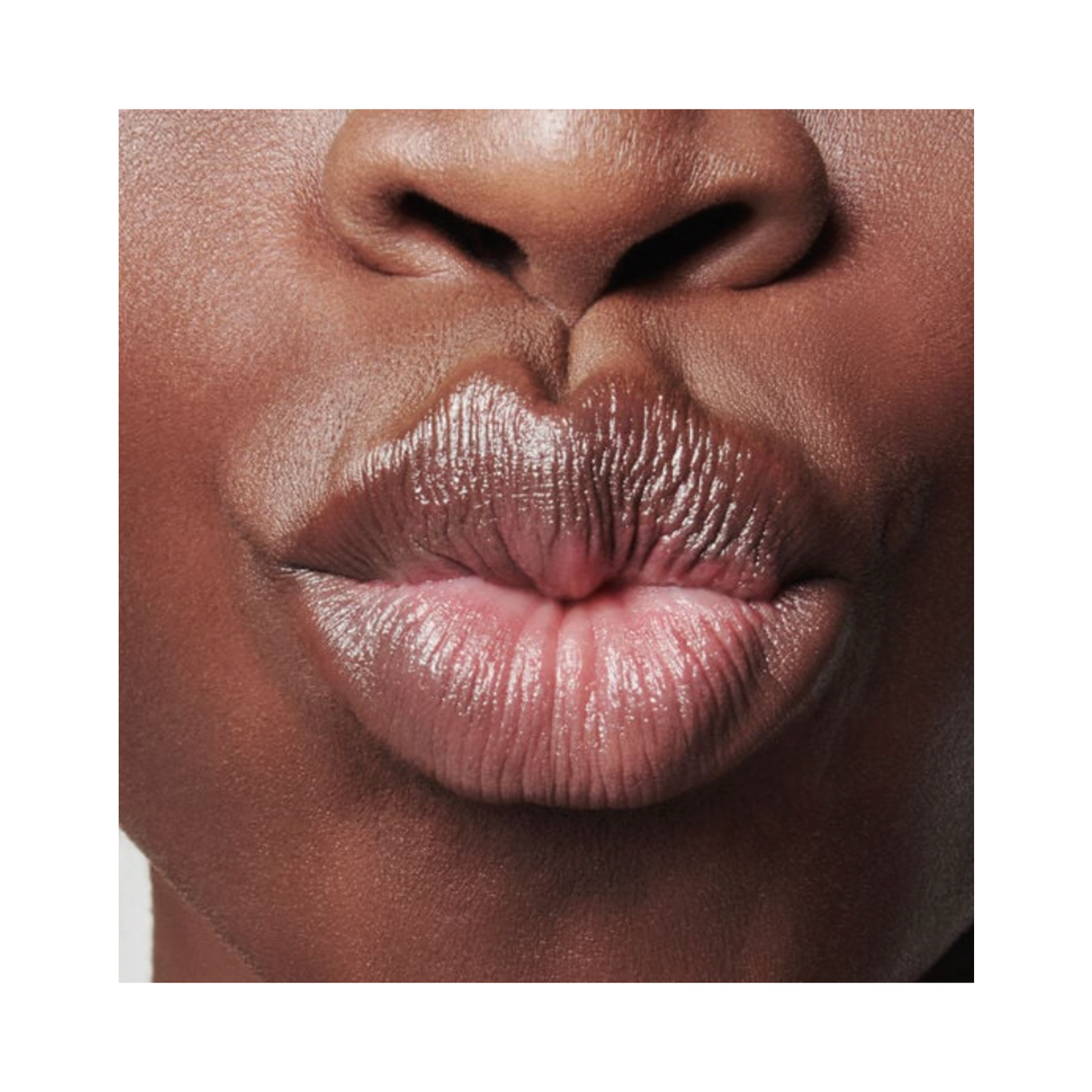 Close-up of hydrated lips after using Advanced Therapy Lip Ointment. Lip treatment visibly improves dryness and flakiness.