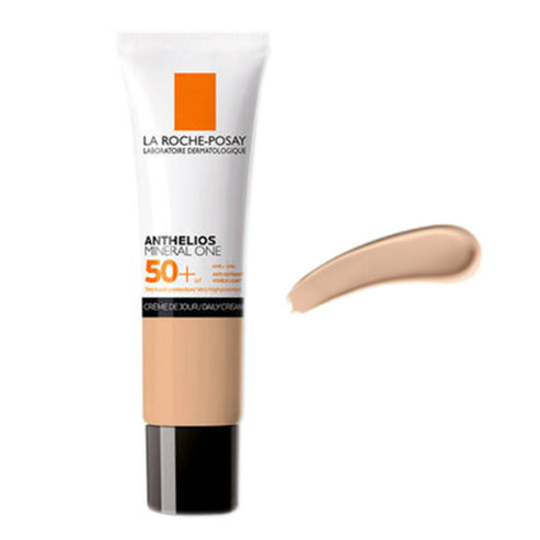 La Roche Posay SPF 50+ Sunscreen in light-medium shade, providing broad-spectrum UVA-UVB protection with a tinted mineral formula.