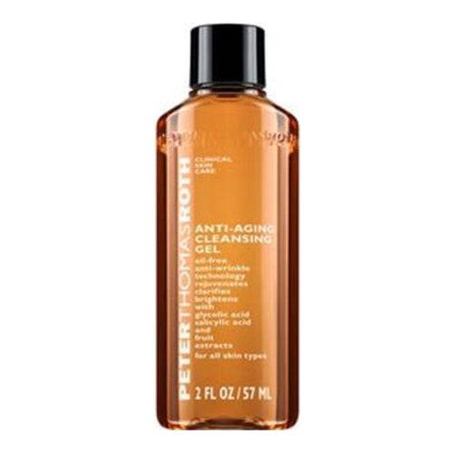Peter Thomas Roth Anti-Aging Cleansing Gel face wash in 2 fl oz bottle, ideal for youthful clean skin and targeting dull, uneven texture.