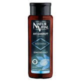 Natur Vital Anti-Dandruff Shampoo for normal hair with soothing formula for sensitive scalp. Certified organic extract for flake-free results.